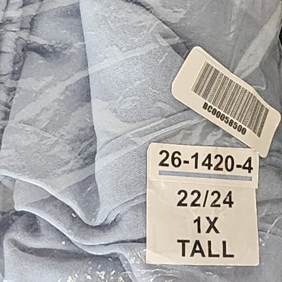 Woman Within Blue Cotton Poly Pull on Elastic Waist Pants Size 1X 22/24 Tall - Picture 12 of 16